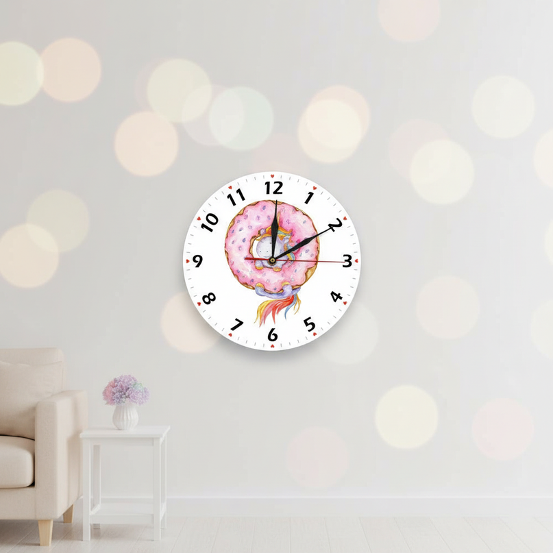 pink unicorn clock - lifestyle