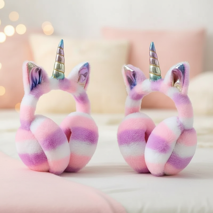 pink unicorn earmuffs - lifestyle