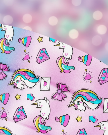 pink unicorn elastic headband - detail