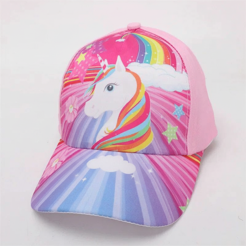 pink unicorn hat - white-bg