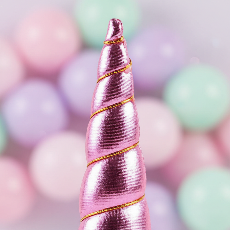 pink unicorn headband - detail