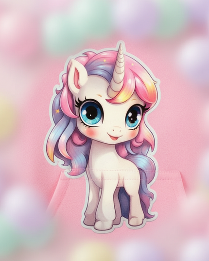 pink unicorn hoodie - detail