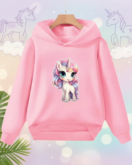 pink unicorn hoodie - lifestyle