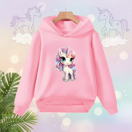 pink unicorn hoodie - lifestyle