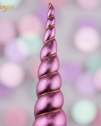 pink unicorn horn cosplay prop - detail