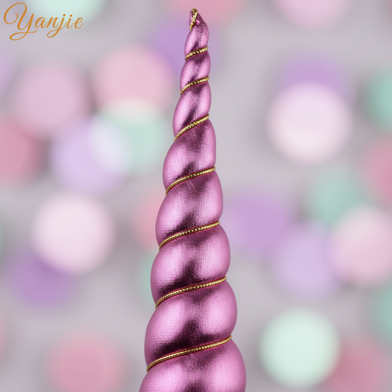 pink unicorn horn cosplay prop - detail