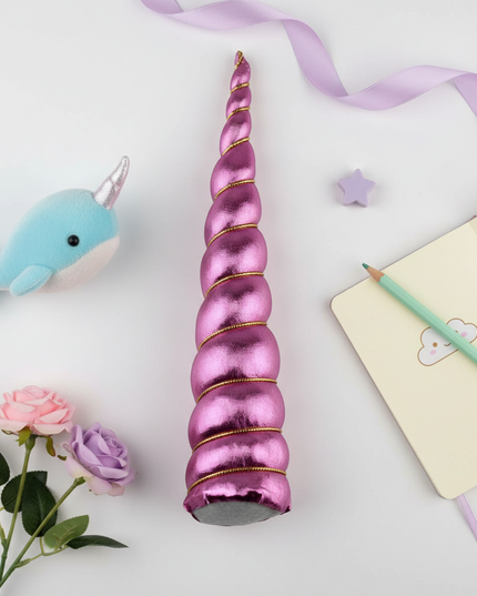 pink unicorn horn cosplay prop - flat-lay
