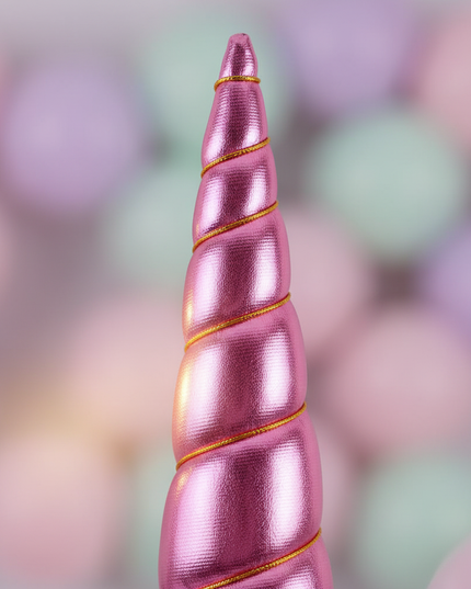 pink unicorn horn elastic - detail