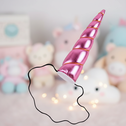 pink unicorn horn elastic - lifestyle