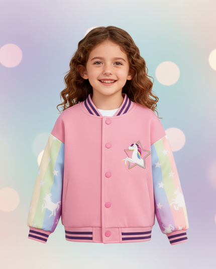 pink unicorn jacket - lifestyle