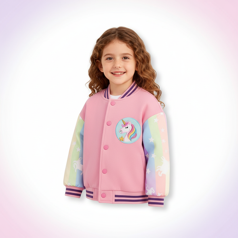 pink unicorn jacket - white-bg