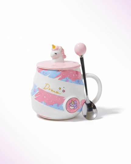 pink unicorn coffee mug - white-bg