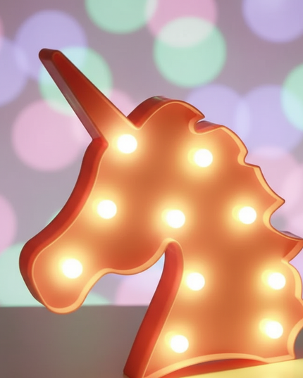 pink unicorn night light - detail