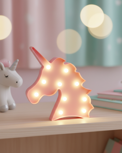 pink unicorn night light - lifestyle