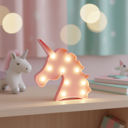 pink unicorn night light - lifestyle