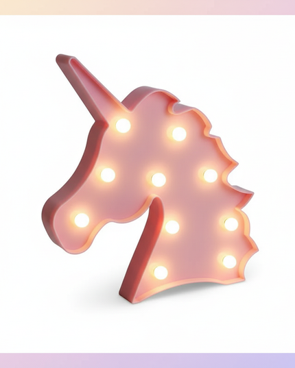 pink unicorn night light - white-bg