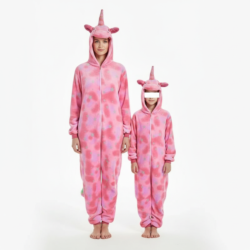 pink unicorn onesie adults - white-bg