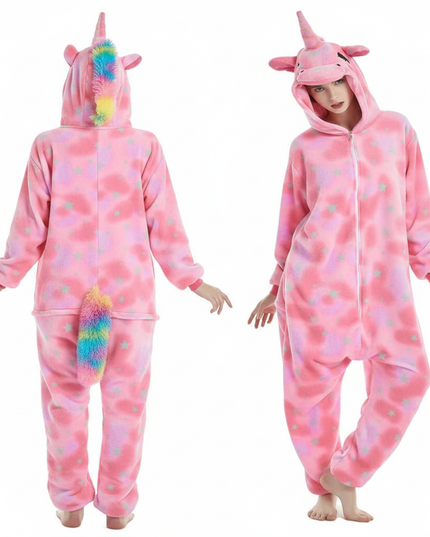 pink unicorn onesie for adults - white-bg