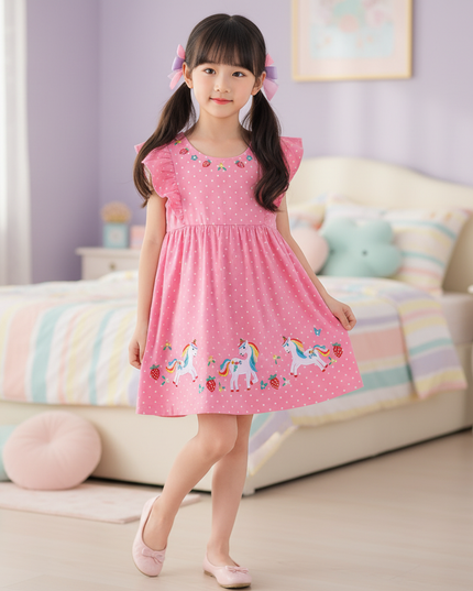 pink unicorn parade dress - front