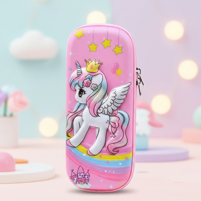 pink unicorn pencil case - lifestyle