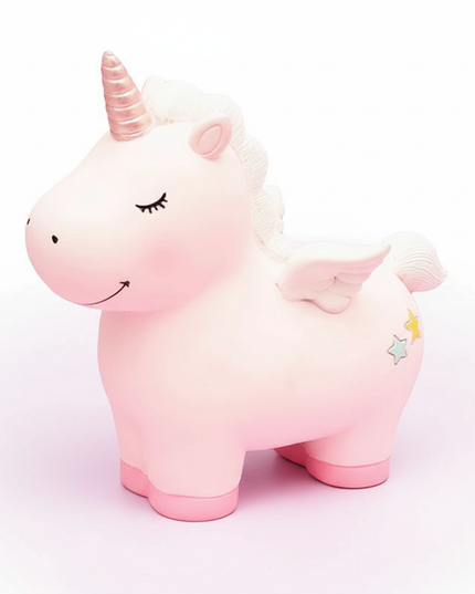 pink unicorn piggy bank - white-bg