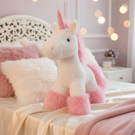 pink unicorn pillow - lifestyle