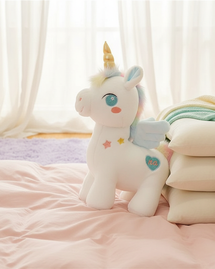 pink unicorn plush stuffed animal - lifestyle