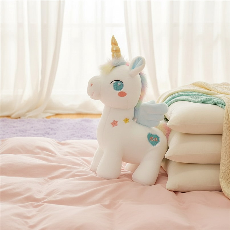 pink unicorn plush stuffed animal - lifestyle