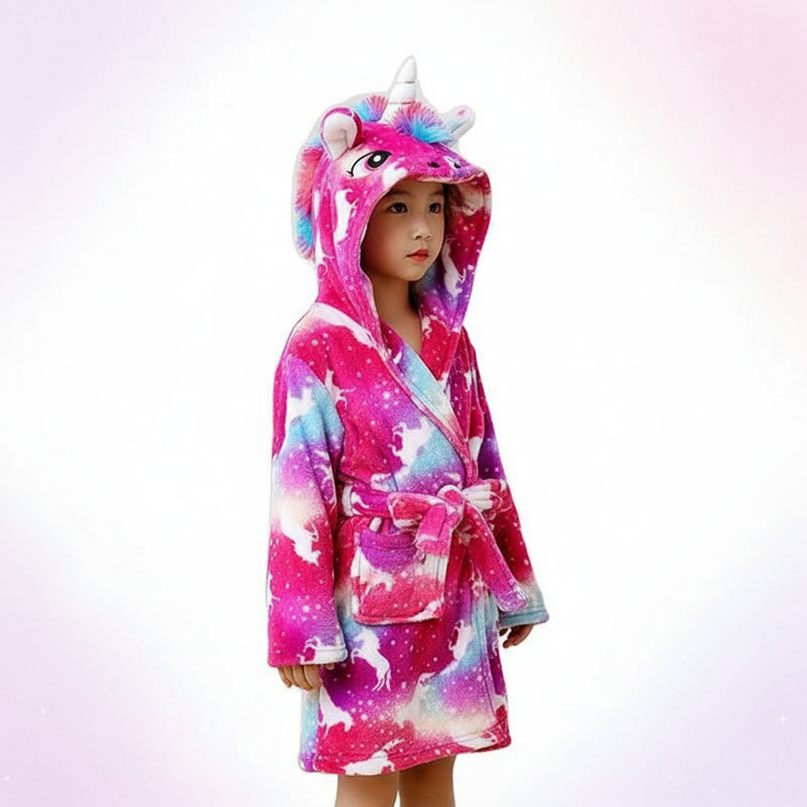 pink unicorn robe - white-bg