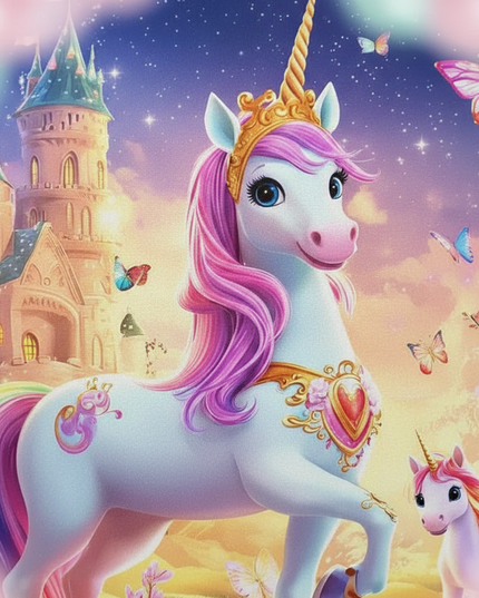 pink unicorn school backpack - detail
