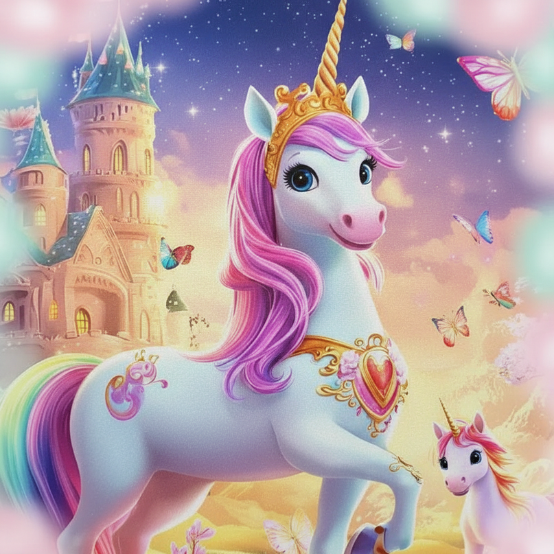 pink unicorn school backpack - detail