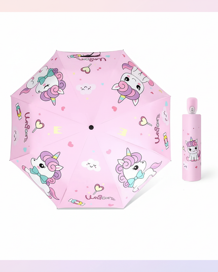 pink unicorn umbrella - white-bg