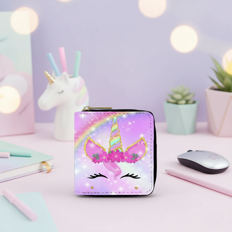pink unicorn wallet - lifestyle