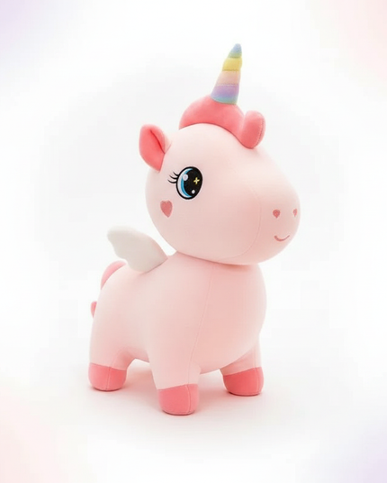pink winged unicorn plush - white-bg