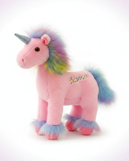 pink wisdom unicorn plush - white-bg