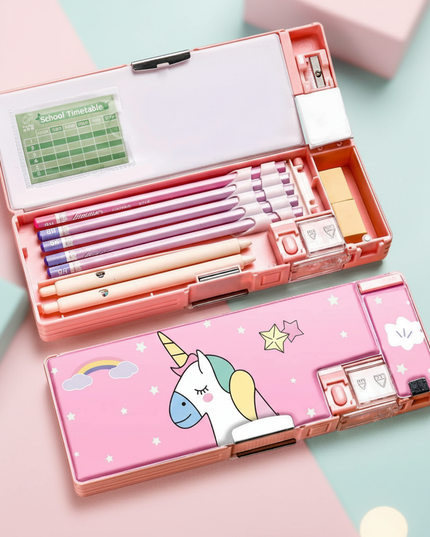 playful unicorn pencil case - lifestyle