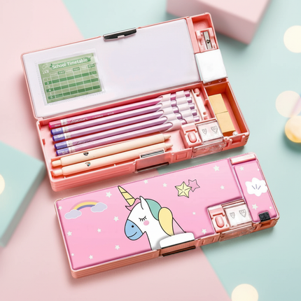 playful unicorn pencil case - lifestyle