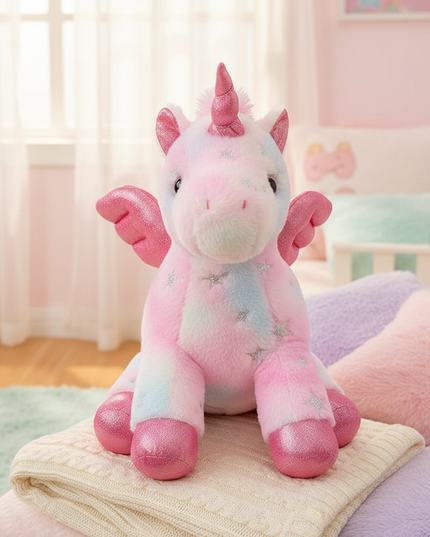 plush pink unicorn - lifestyle