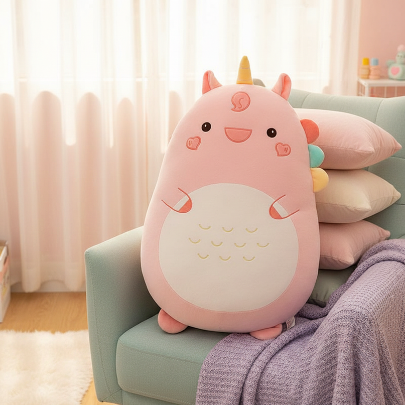 plush unicorn pillow - lifestyle