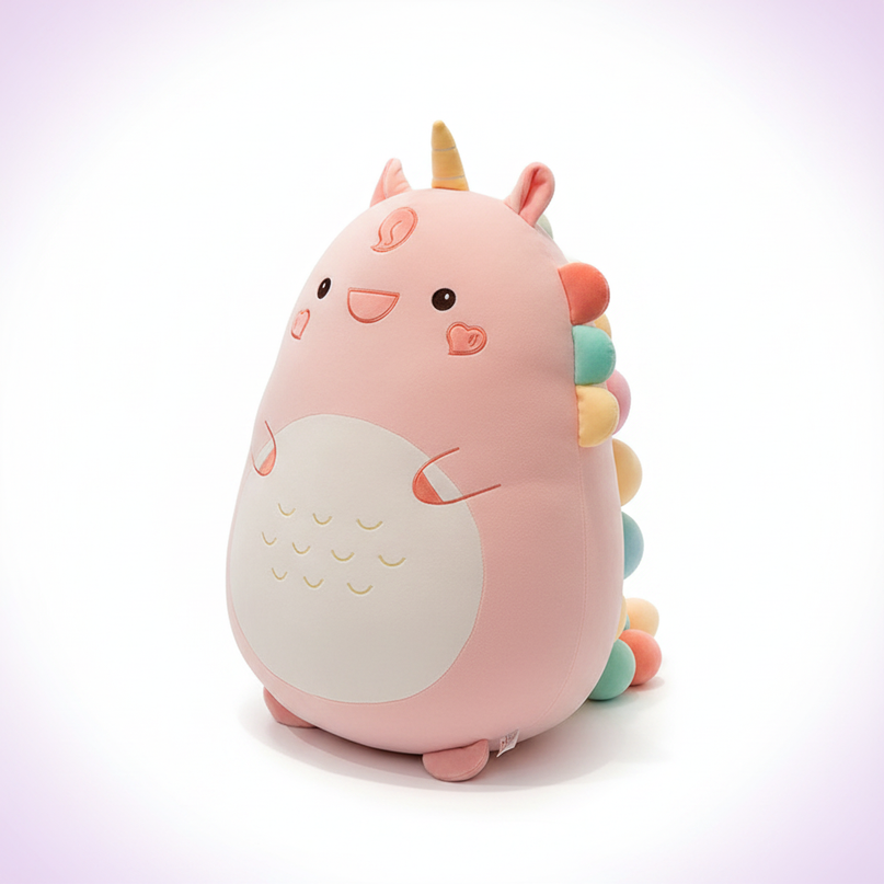 plush unicorn pillow - white-bg
