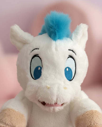 plush unicorn toy - detail