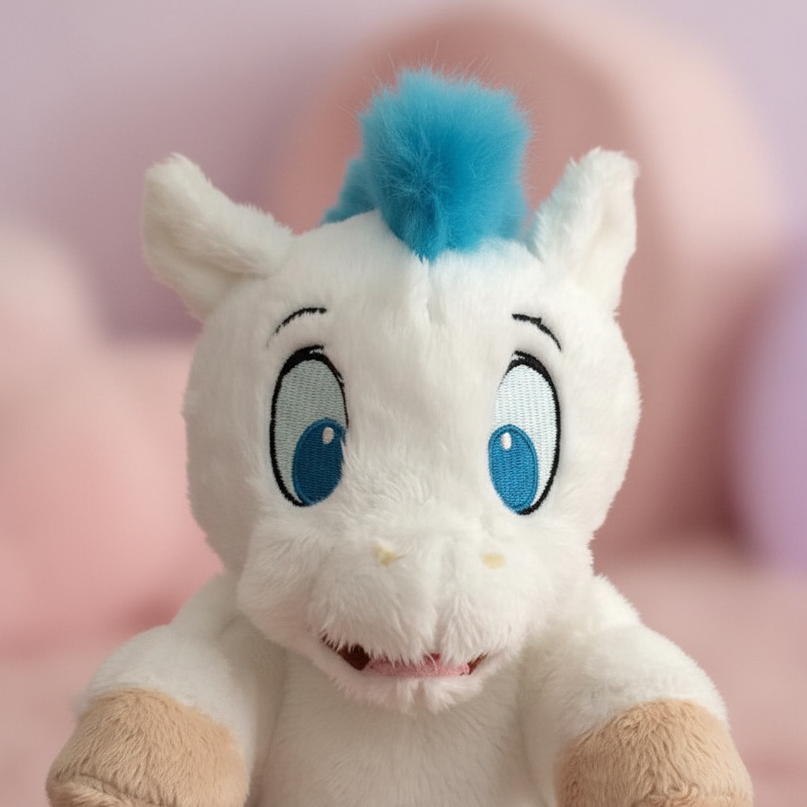 plush unicorn toy - detail