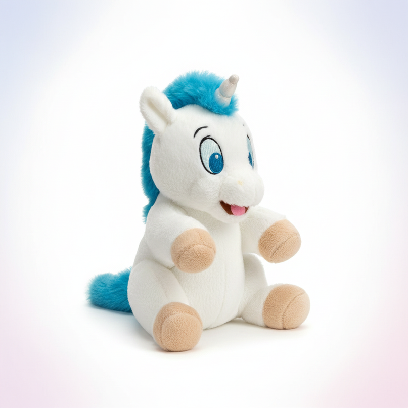 plush unicorn toy - white-bg
