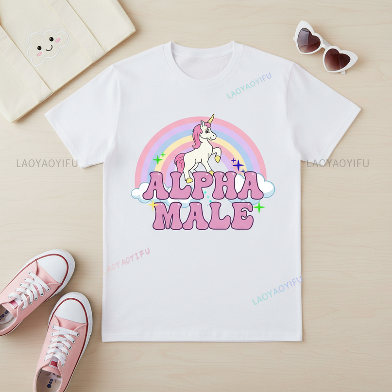 pride unicorn shirt - flat-lay