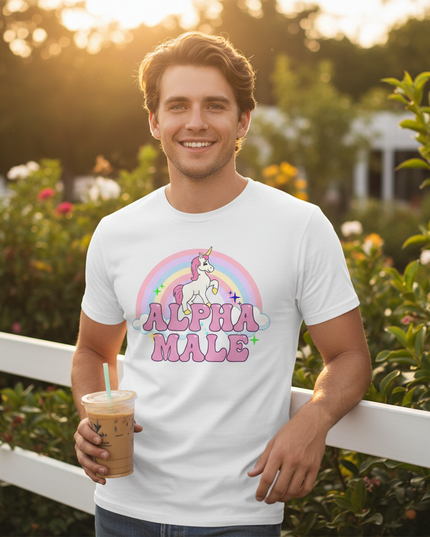 pride unicorn shirt - in-use