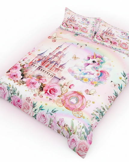 princess unicorn bedding - white-bg