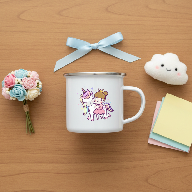 princess unicorn mug - flat-lay