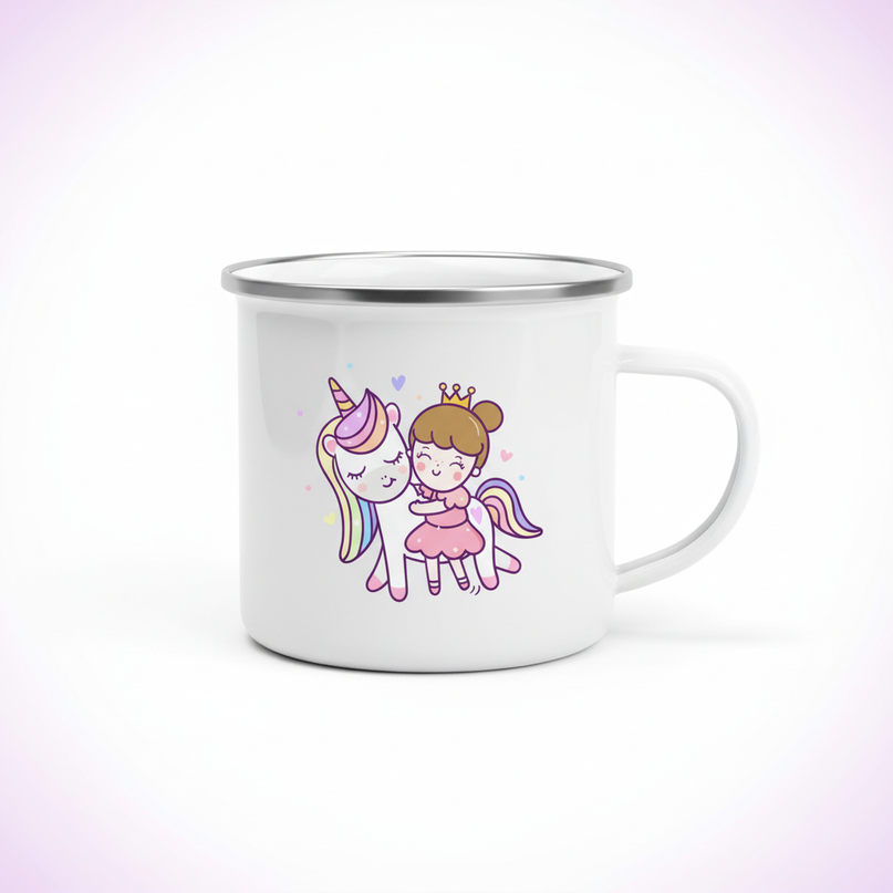 princess unicorn mug - white-bg