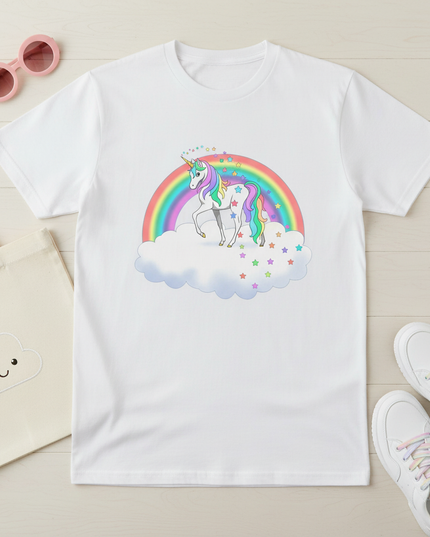 princess unicorn shirt - flat-lay