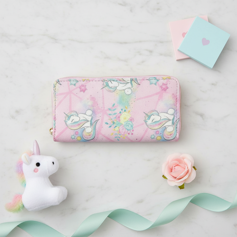 princess unicorn wallet - flat-lay